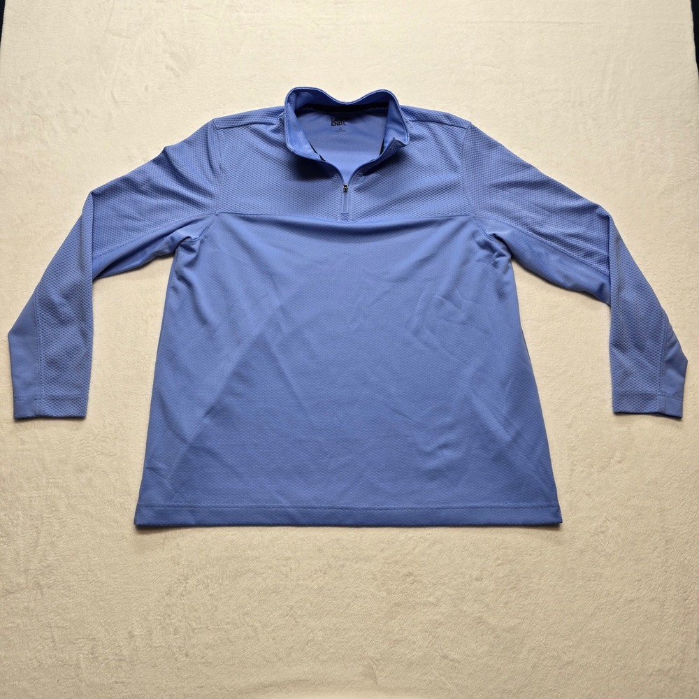 Lands' End Athletic Quarter‎ Zip Pullover Blue Youth L 14-16